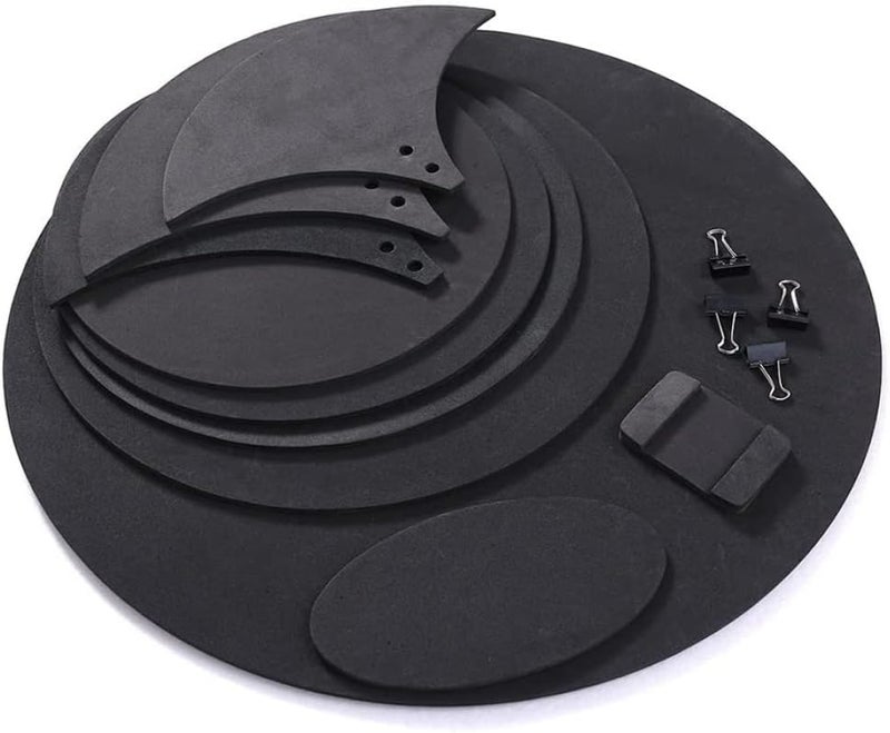 woobles Drum Mute Pads, 10PCS Jazz Drum Mute Practice Pads, Five Drums Three Cymbals Silent Dampeners, Drum Practice Pad Silencer for Drum Training Parts - Image 1
